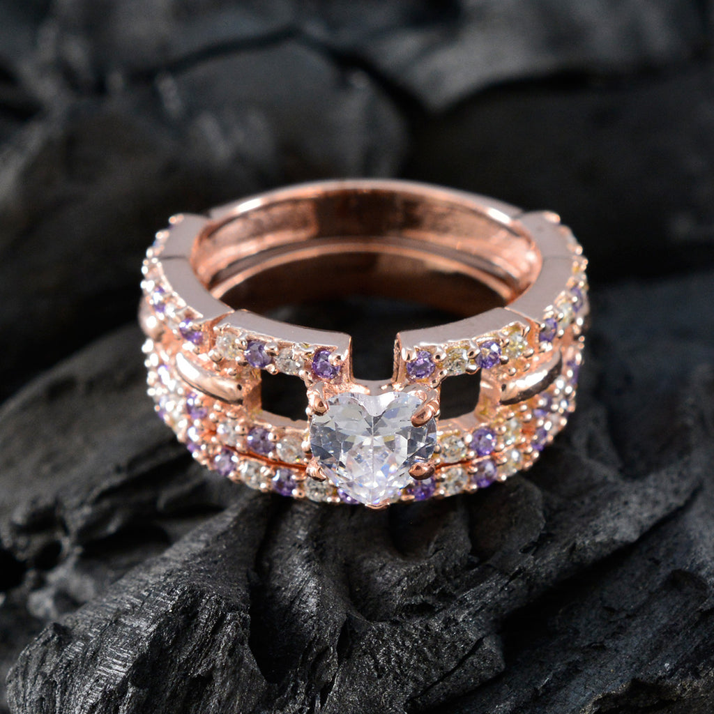 Amethyst Halo Korean Sterling Silver Purple Gemstones Minimal Romantic Ring Jewelry