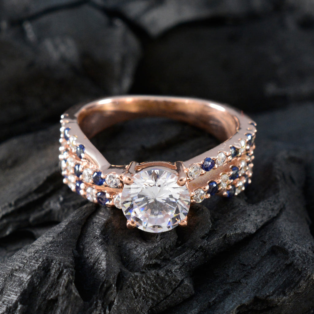 Blue Sapphire CZ Halo Latin American 925 Sterling Silver Blue Gemstone Whisper thin Engagement Ring Jewellery