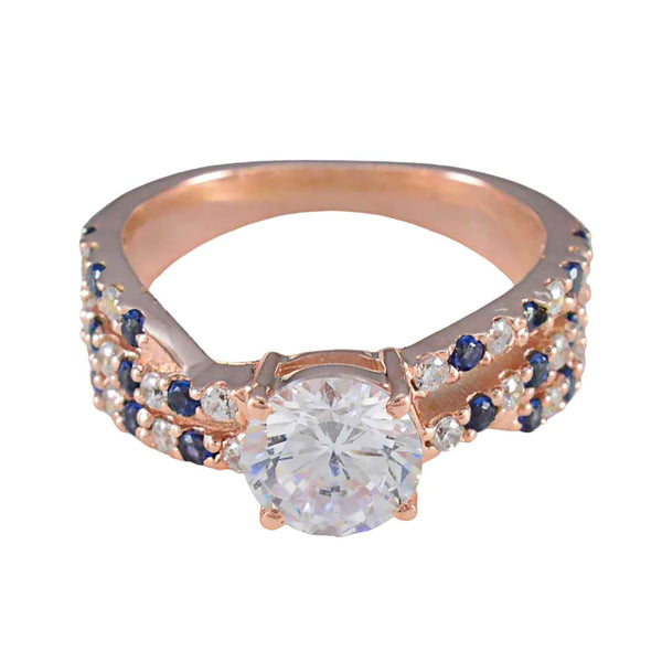 Blue Sapphire CZ Halo Latin American 925 Sterling Silver Blue Gemstone Whisper thin Engagement Ring Jewellery