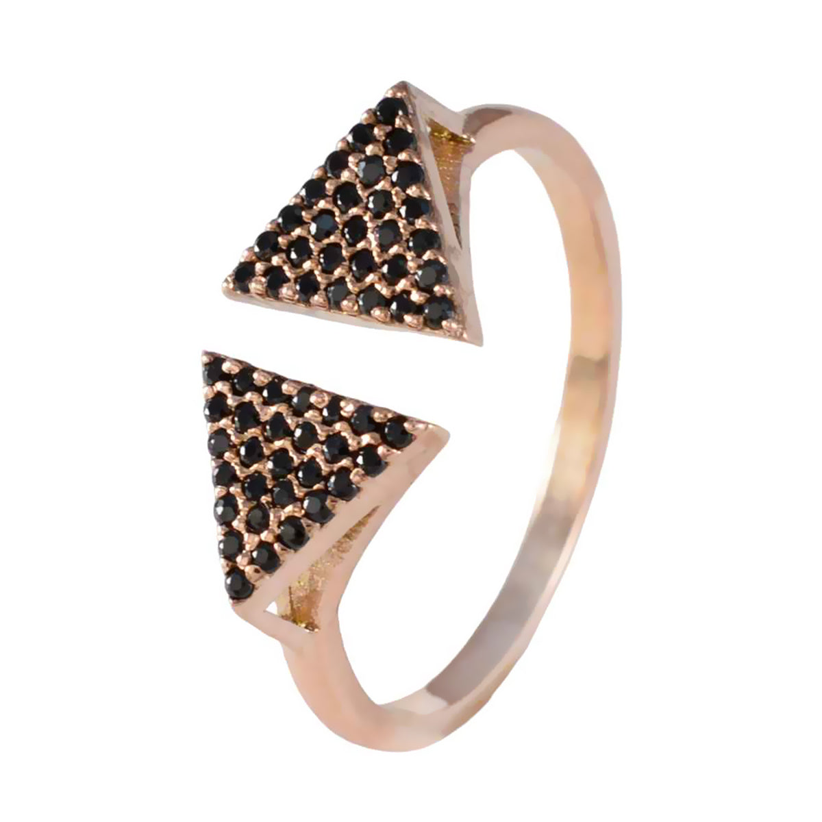 El mejor anillo de plata de riyo con chapado en oro rosa, piedra de zafiro azul, ajuste de punta redonda, joyería de diseñador, anillo de aniversario