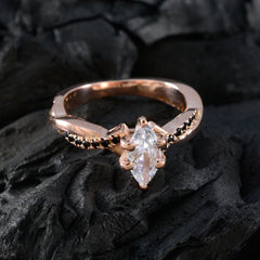 riyo affascinante anello in argento con placcatura in oro rosa pietra di zaffiro blu a forma di marquise con montatura a punta gioielli antichi anello del black friday