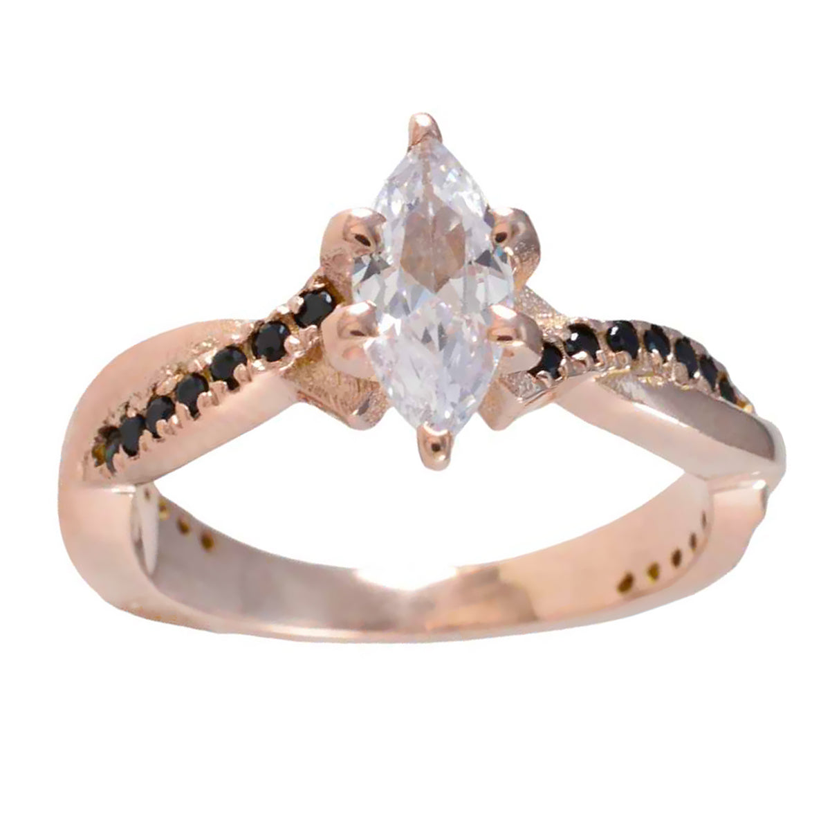 Blue Sapphire CZ Halo Indian Silver Blue Gems Whisper thin Love Ring Jewelry