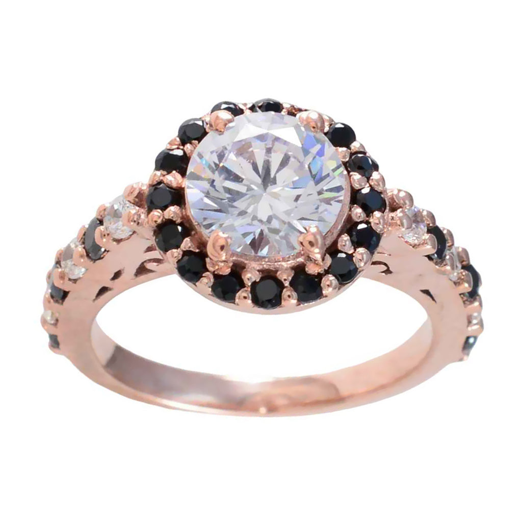 Blue Sapphire CZ Halo American 92.5 Silver Blue Gemstone Dainty Engagement Ring Jewellery