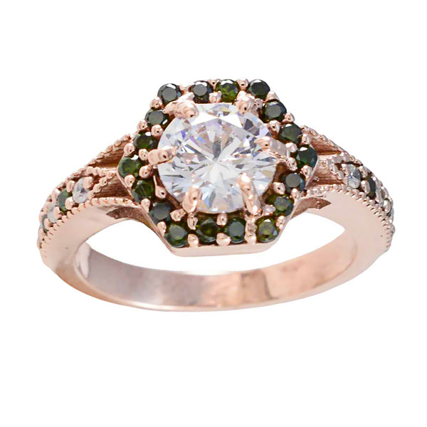 Blue Sapphire CZ Halo Indian 925 Sterling Silver Blue Gemstones Minimal valentine Ring Jewelry