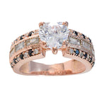 Blue Sapphire CZ Halo Indian Sterling Silver Blue Gemstones Minimal Promise Ring Jewelry