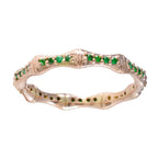 Emerald CZ multiple Latin American Sterling Silver Green Gemstones Delicate Eternity Band Jewellery