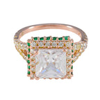 Emerald CZ Halo Indian 925 Sterlings Silver Green Gemstone Whisper thin Promise Ring Jewelry