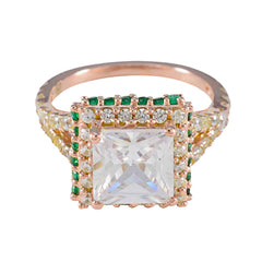 Emerald CZ Halo Indian 925 Sterlings Silver Green Gemstone Whisper thin Promise Ring Jewelry