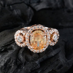 Morganite CZ Halo Korean 925 Sterling Silver Brown Gemstones Slim propsel Ring Jewelry