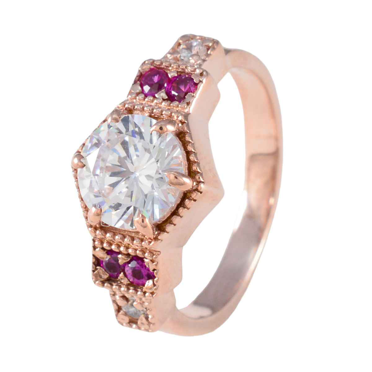 Ruby CZ Halo Latin American 92.5 Silver Red Gemstones Whisper-thin Engagement Ring Jewellery Второстепенное изображение товара