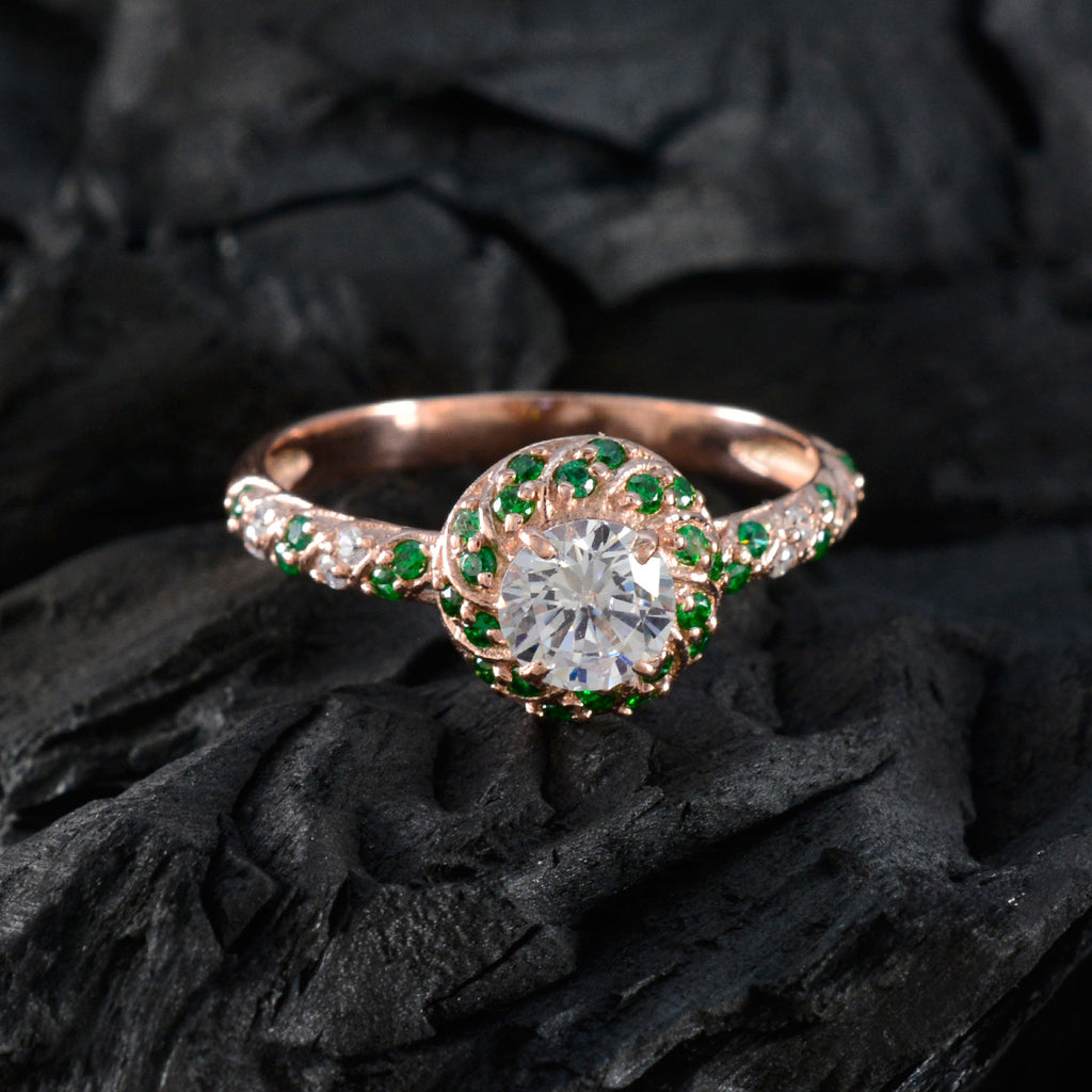 White CZ Halo American 925 Sterling Silver White Gemstone Minimalist Glamorous Ring Jewellery