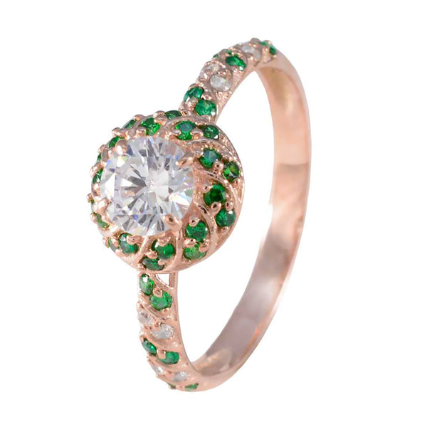 White CZ Halo American 925 Sterling Silver White Gemstone Minimalist Glamorous Ring Jewellery