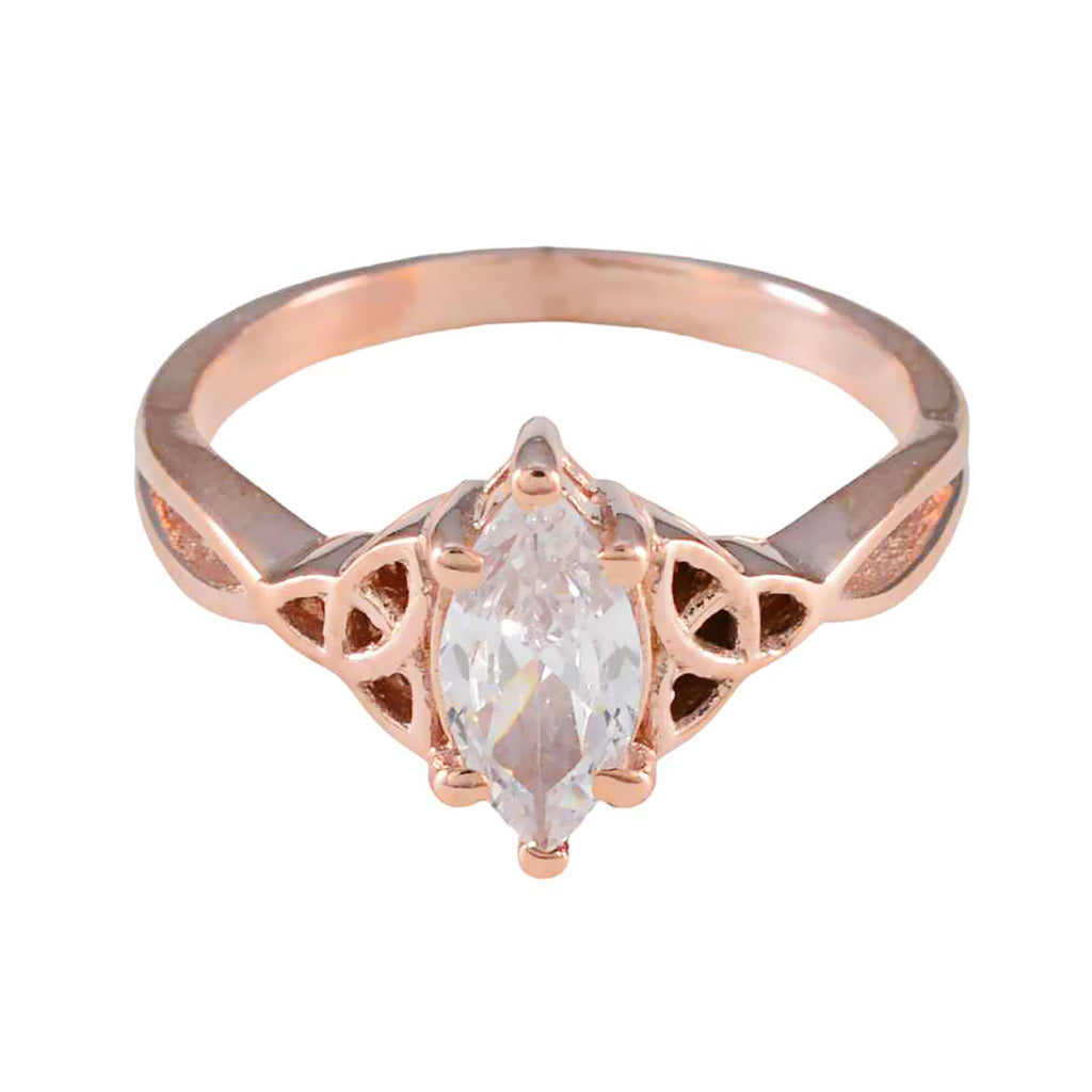 White CZ Solitaire American Silver White Gemstone Delicate Claddagh Ring Jewelry