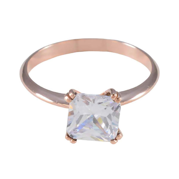 Cubic zirconia CZ Solitaire Korean 925 Silver White Gems Whisper thin valentine Ring Jewellery
