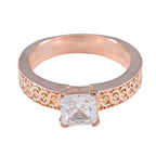 White CZ Solitaire Indian 925 Sterling Silver White Gemstones Slim Twist Band Jewelry