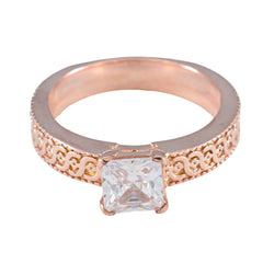 White CZ Solitaire Indian 925 Sterling Silver White Gemstones Slim Twist Band Jewelry