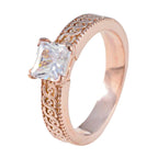 White CZ Solitaire Indian 925 Sterling Silver White Gemstones Slim Twist Band Jewelry