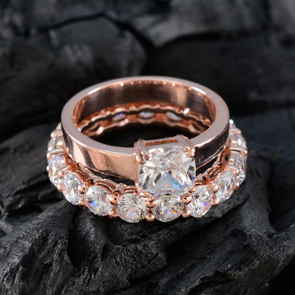 White CZ multiple Korean 92.5 Silver White Gemstone Eye catching wedding Ring Jewelry