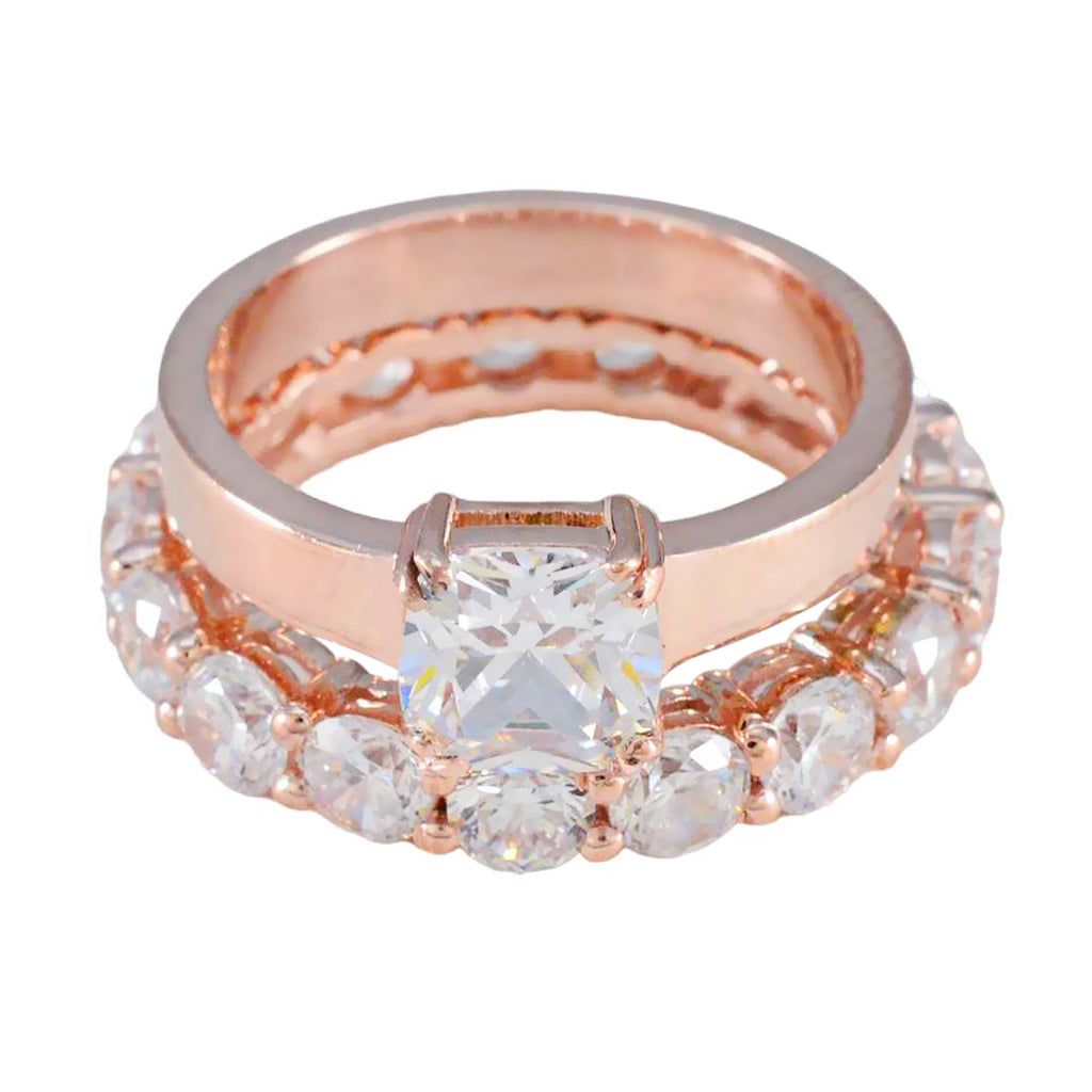 White CZ multiple Korean 92.5 Silver White Gemstone Eye catching wedding Ring Jewelry