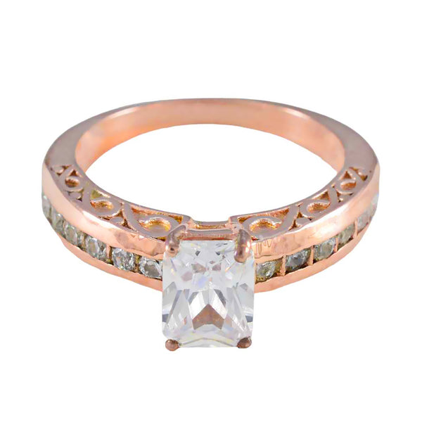 White CZ multiple American Silver White Gemstones Slim valentine Ring Jewellery