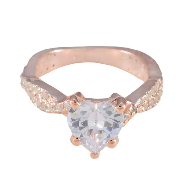 White CZ Halo Latin American 925 Sterling Silver White Gemstones Slim Heart Ring Jewellery