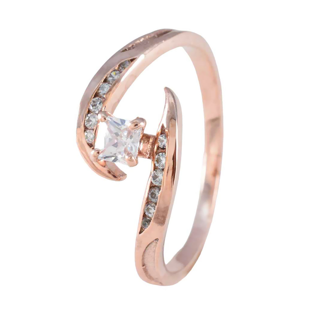 White CZ Halo American Sterling Silver White Gemstone Delicate Feminine Ring Jewellery
