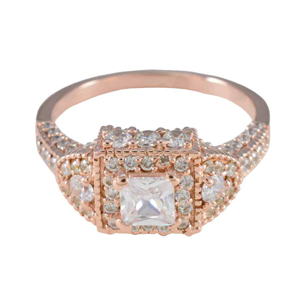 White CZ Halo American 925 Silver White Gems Slim wedding Ring Jewellery