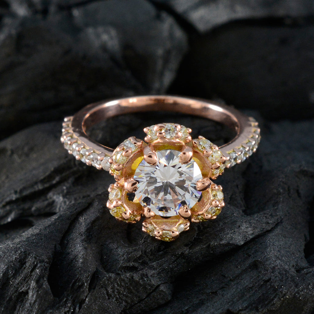 White CZ Halo Indian Silver White Gems Whisper thin Engagement Ring Jewelry