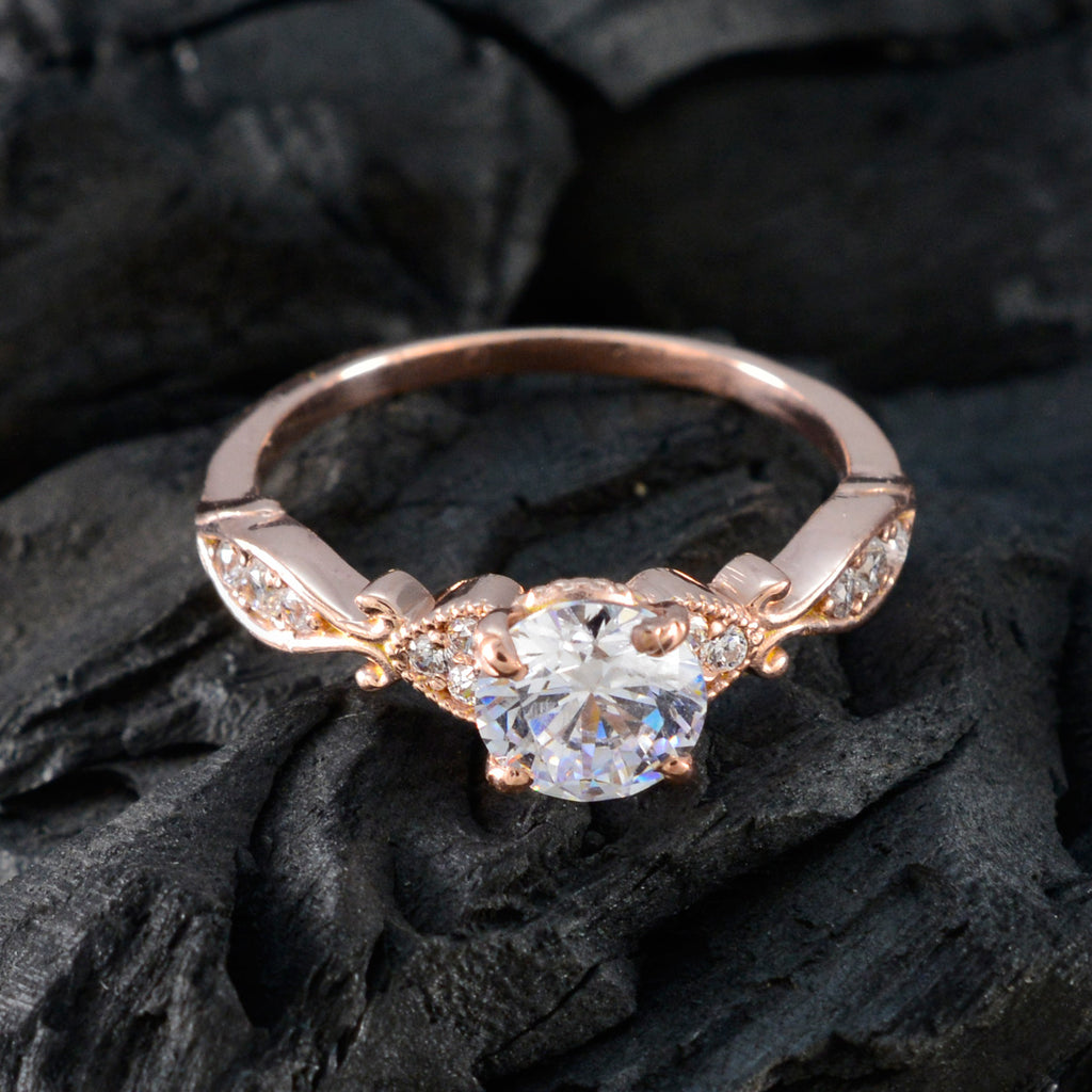 White CZ Halo American Sterling Silver White Gems Delicate Feminine Ring Jewellery