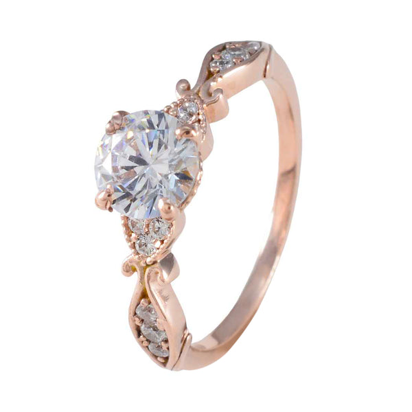 White CZ Halo American Sterling Silver White Gems Delicate Feminine Ring Jewellery