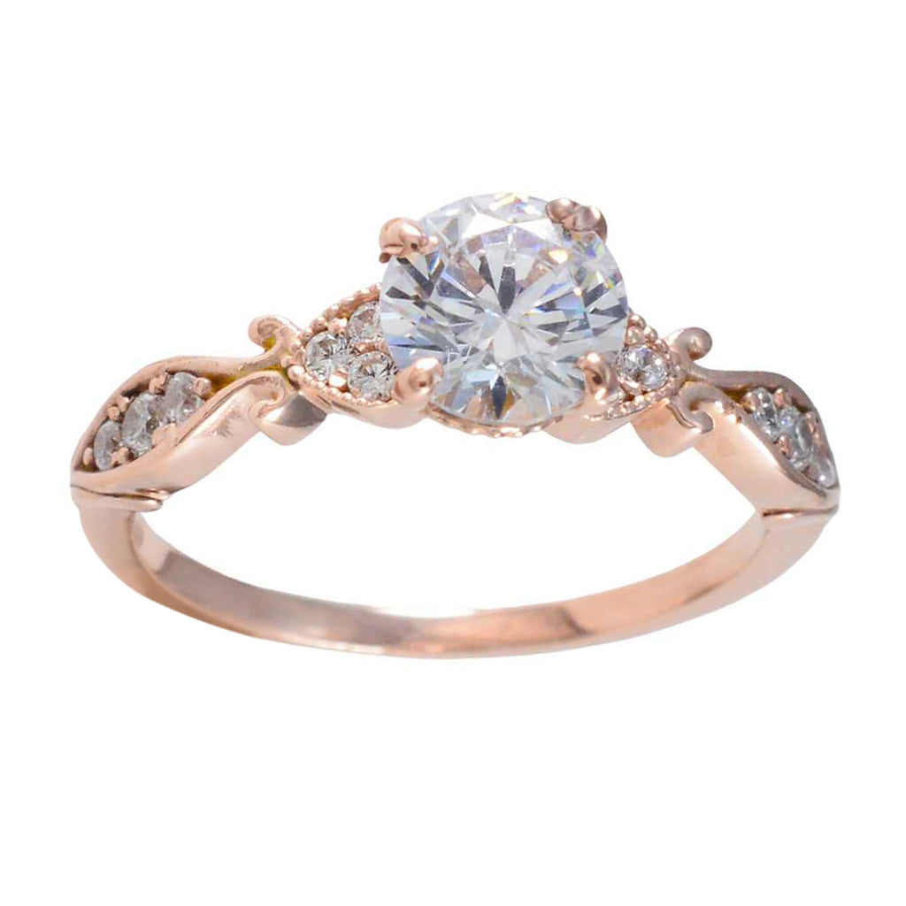 White CZ Halo American Sterling Silver White Gems Delicate Feminine Ring Jewellery