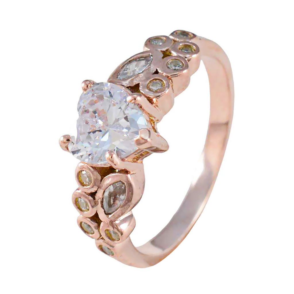 White CZ Halo American 92.5 Silver White Gems Whisper thin Heart Ring Jewellery