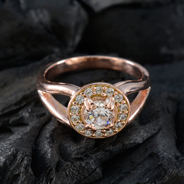 White CZ Halo Latin American Silver White Gemstones Whisper thin propsel Ring Jewellery