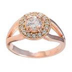 White CZ Halo Latin American Silver White Gemstones Whisper thin propsel Ring Jewellery