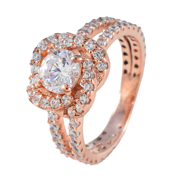 White CZ Halo Latin American 925 Silver White Gemstone Whisper thin Engagement Ring Jewellery