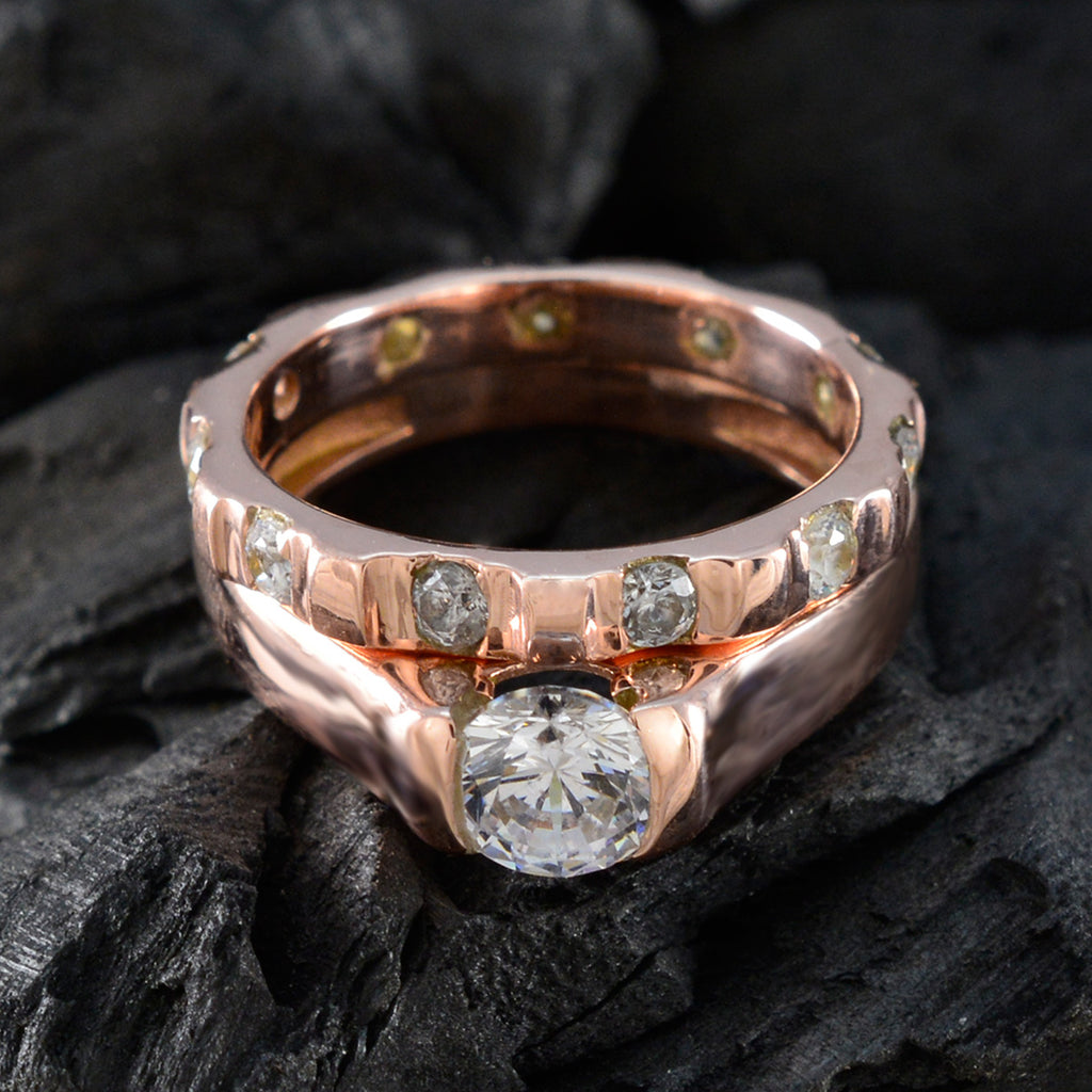 Cubic zirconia CZ multiple Indian 925 Silver White Gemstone Eye catching Trendy Ring Jewellery