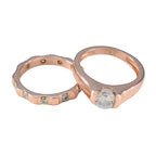 Cubic zirconia CZ multiple Indian 925 Silver White Gemstone Eye catching Trendy Ring Jewellery