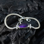 Amethyst Bastille Day Featherlight Purple 925 Silver Chain Bracelet