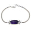 Amethyst Bastille Day Featherlight Purple 925 Silver Chain Bracelet