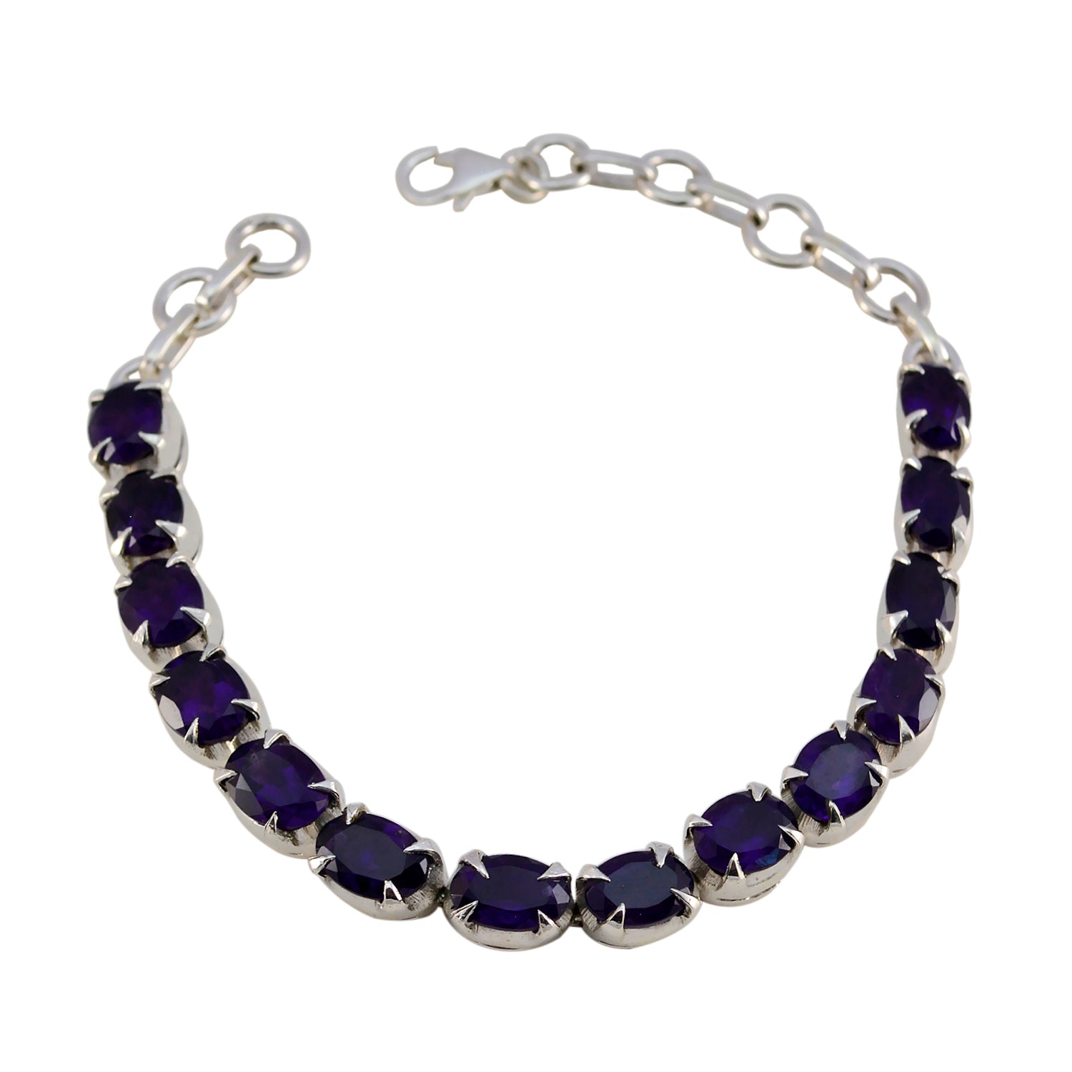 Amethyst Best Friends Day Mid-weight Purple Silver Tennis Bracelet Image principale du produit