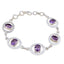 Amethyst Birthday Tiny Purple 925 Silver Links Bracelet