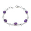 Amethyst Black Friday Featherlight Purple 925 Silver Links Bracelet