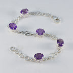 Amethyst Black Friday Featherlight Purple 925 Silver Links Bracelet