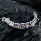 Amethyst Boxing Day Minimal Purple Sterling Silver Tennis Bracelet