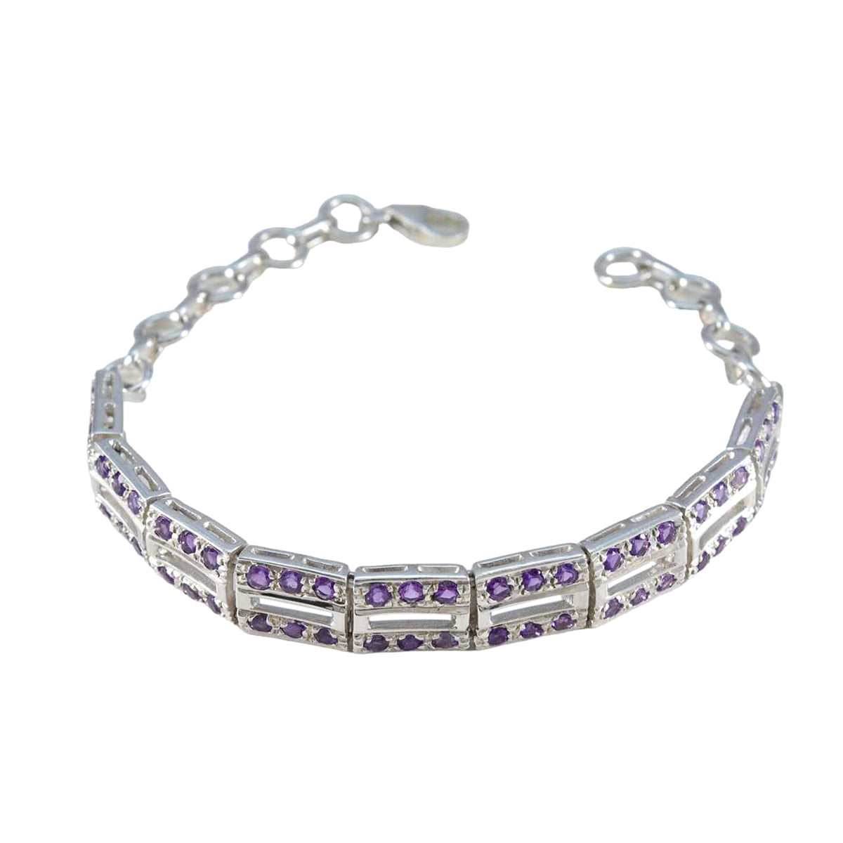 Amethyst Boxing Day Minimal Lila Sterling Silber Tennisarmband Hauptbild