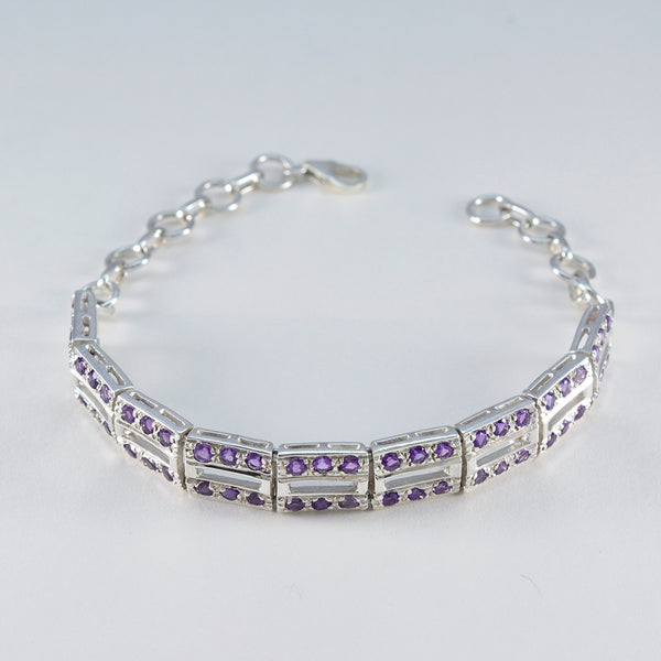 Amethyst Boxing Day Minimal Purple Sterling Silver Tennis Bracelet