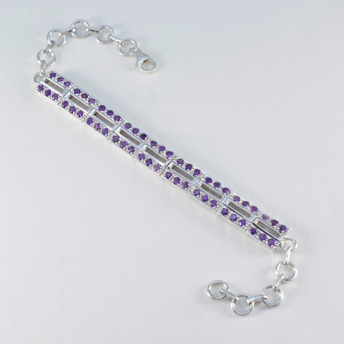 Amethyst Boxing Day Minimal Purple Sterling Silver Tennis Bracelet
