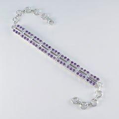 Amethyst Boxing Day Minimal Purple Sterling Silver Tennis Bracelet
