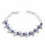 Amethyst Breast Cancer Awareness Month Eye-catching Purple 925 Silver Tennis Bracelet