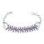 Amethyst Bridal Classic Purple Silver Tennis Bracelet